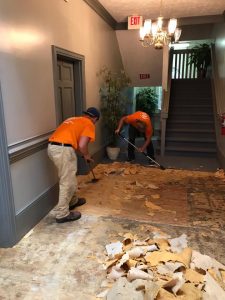 Technicians Conducting Flood Cleanup Services